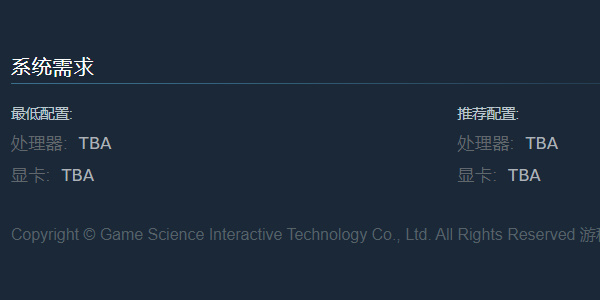 黑神话悟空配置要求高吗