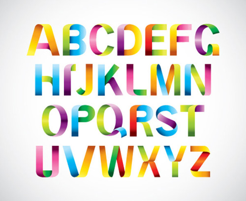 Ribbon Effect Of Letters