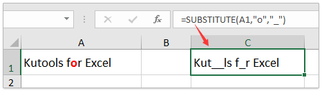 使用公式将字符的所有出现替换为另一个字符