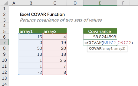 covar 函数 1