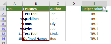 现在仅显示该列中的粗体单元格