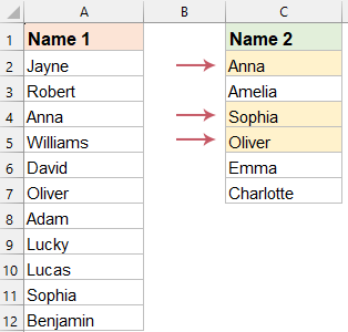 一张在应用条件格式后 Excel 中高亮显示匹配项的截图