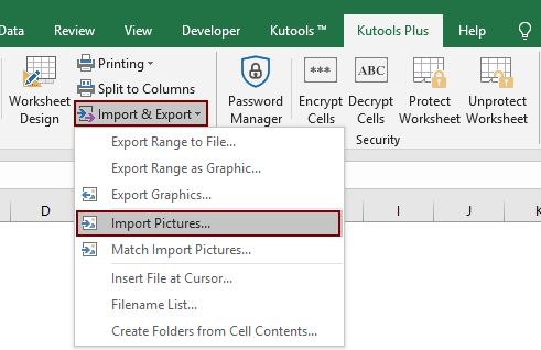 启用“导入图片”功能的截图