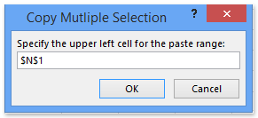 选择目标单元格以放置已复制区域的截图