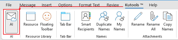 在撰写窗口中点击 Kutools AI