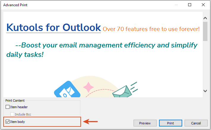 高级打印功能的截图