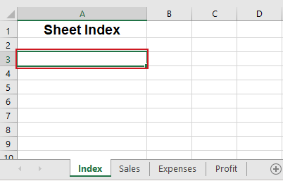 展示在 Excel 中为创建超链接而选择单元格的截图