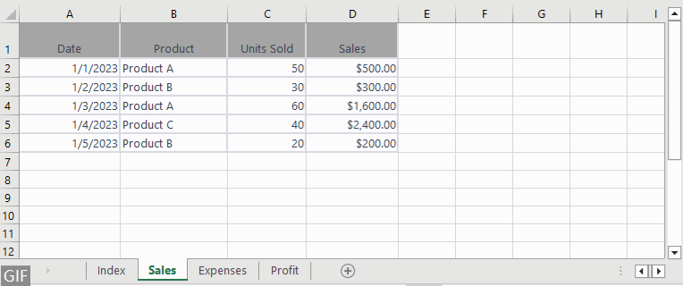 展示通过拖放操作在 Excel 中创建指向其他工作表的超链接的动图