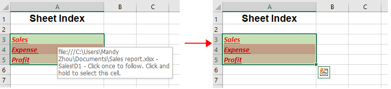展示从所选单元格中删除超链接同时保留格式的 Excel 截图