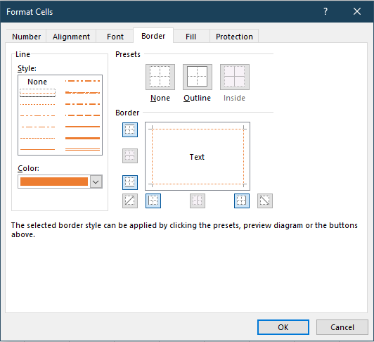 指定线条样式和颜色的截图
