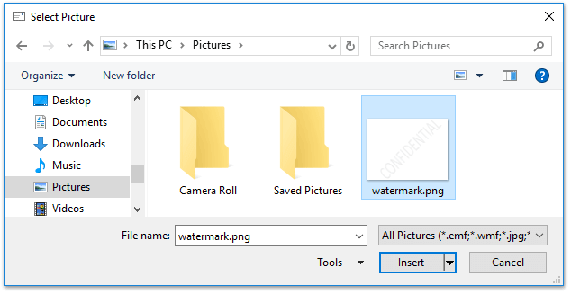 在 Outlook 中添加水印的截图 4