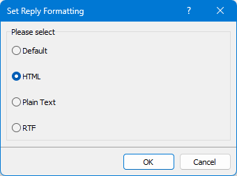 设置回复格式对话框