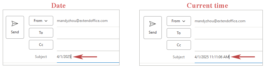 主题行中自动插入当前日期或时间的界面截图