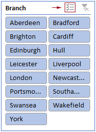 将切片器默认设置为多选