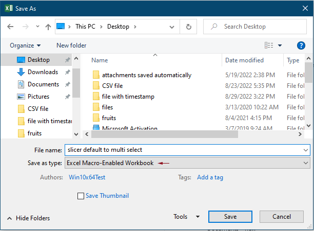 在“另存为”对话框中设置选项