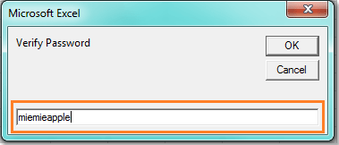 确认在 Excel 中保护多个工作表的密码的截图