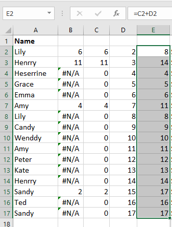 输入公式以显示下一个重复值的行号