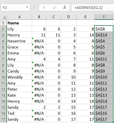 使用公式显示下一个重复值的单元格引用
