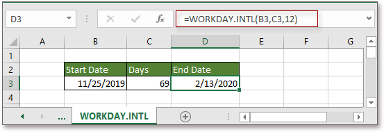 向日期添加工作日 6